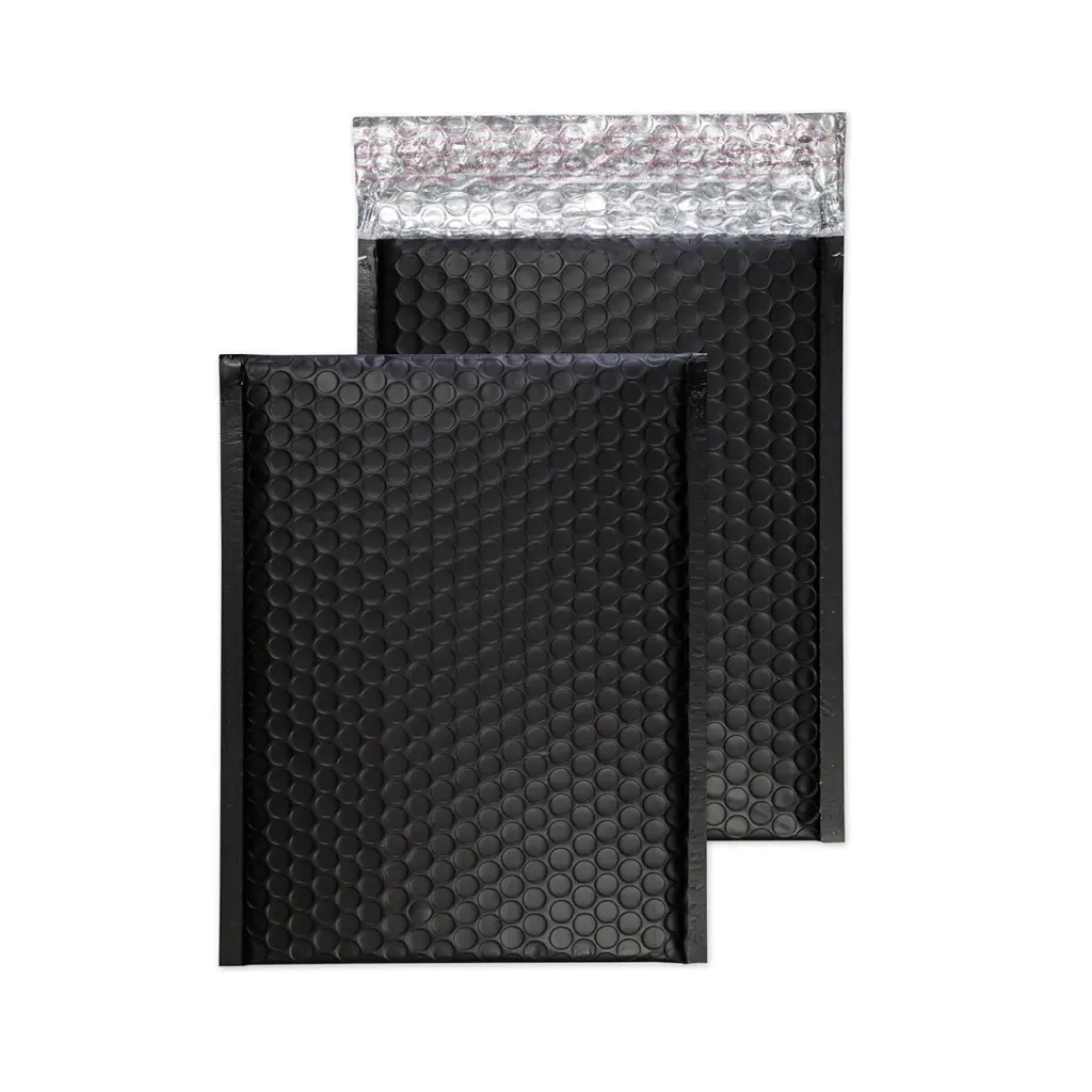 Blake Colour C5+ Jet Black Metallic Bubble Peel and Seal 70Mu 250x180mm BOX 100