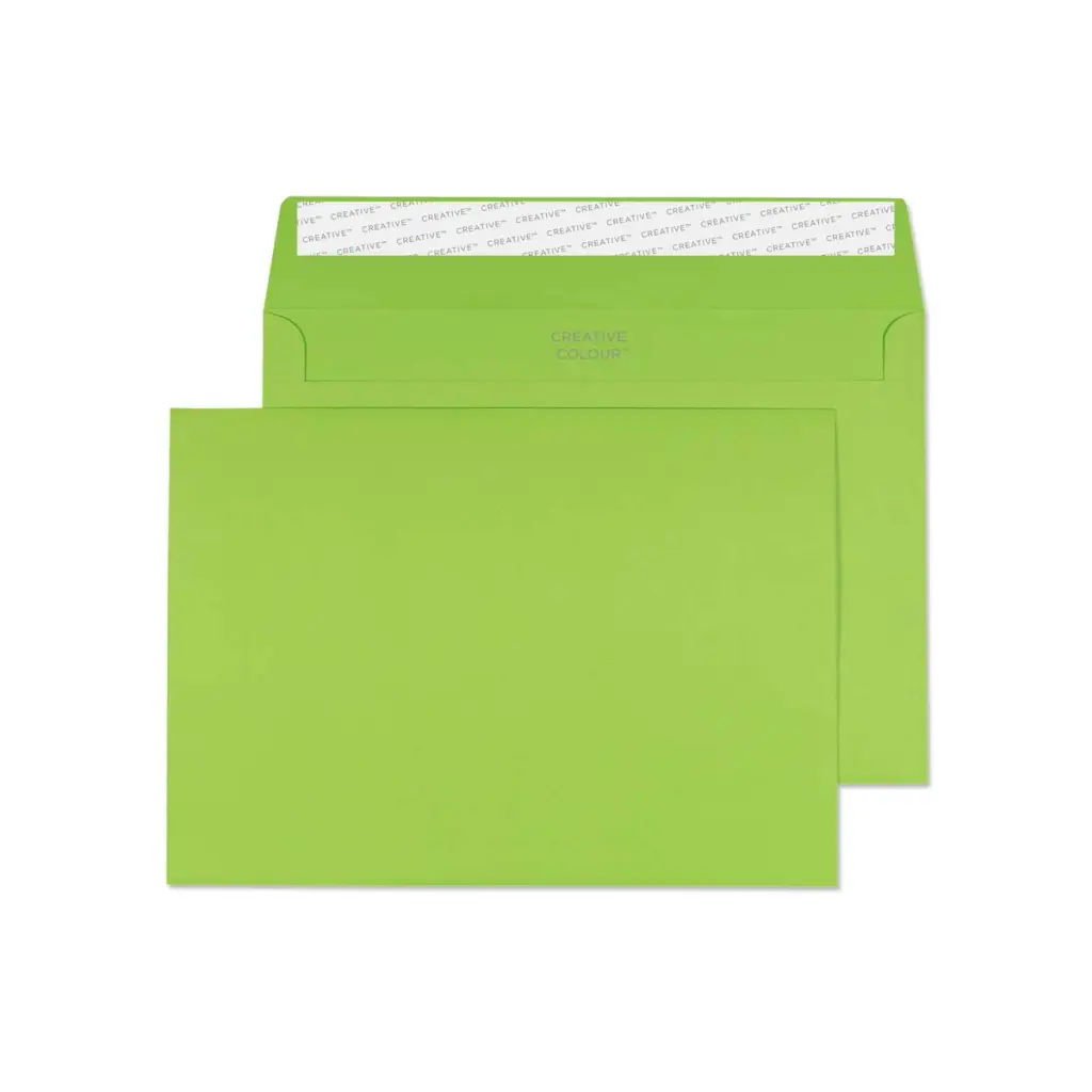 Blake Colour C5 Lime Green Wallet Peel and Seal 120gsm 162x229mm BOX 500 PACK 25