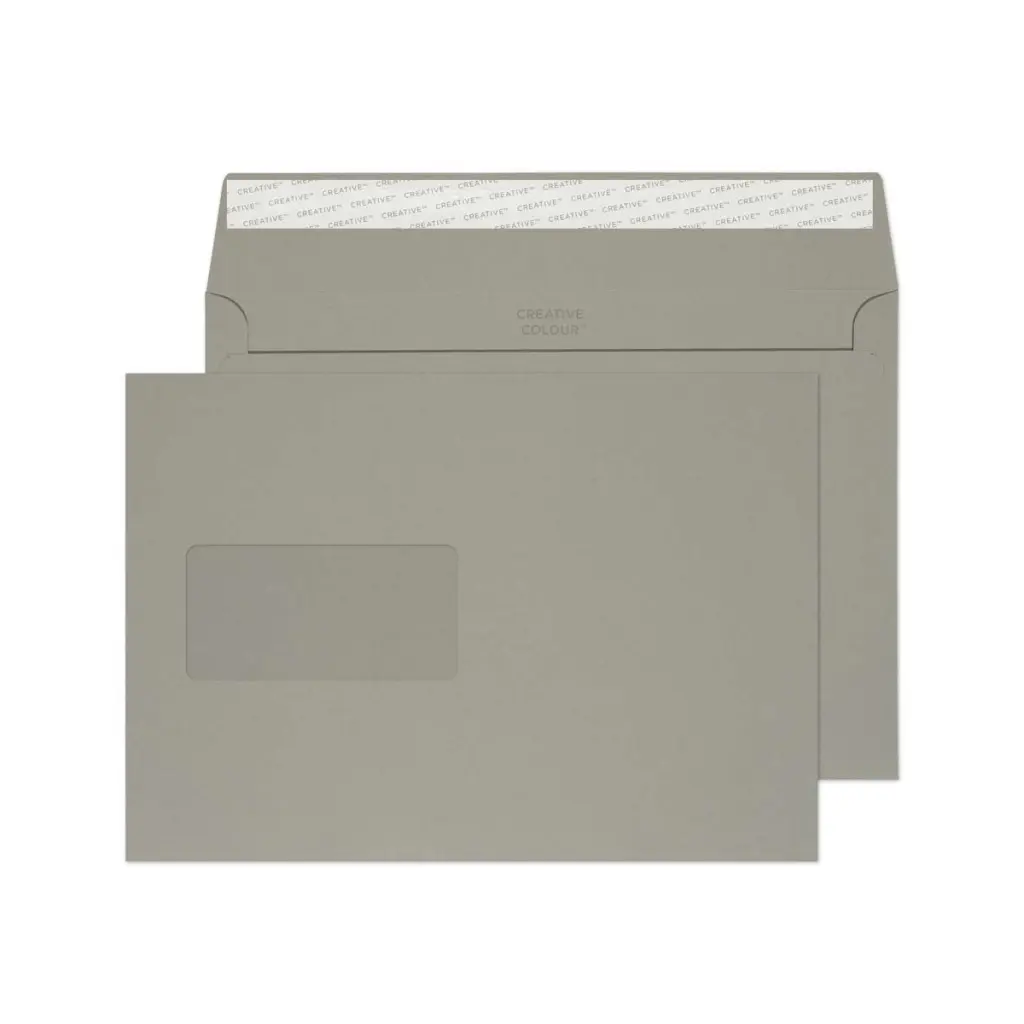 Blake Colour C5 Storm Grey Wallet Window Peel and Seal 120gsm 162x229mm BOX 500