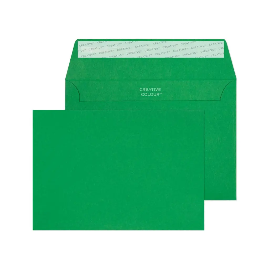Blake Colour C6 Avocado Green Wallet Peel and Seal 120gsm 114x162mm BOX 500 PACK 25