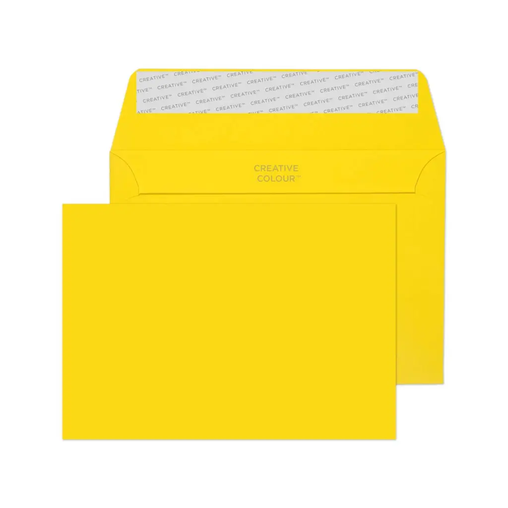 Blake Colour C6 Banana Yellow Wallet Peel and Seal 120gsm 114x162mm BOX 500 PACK 25