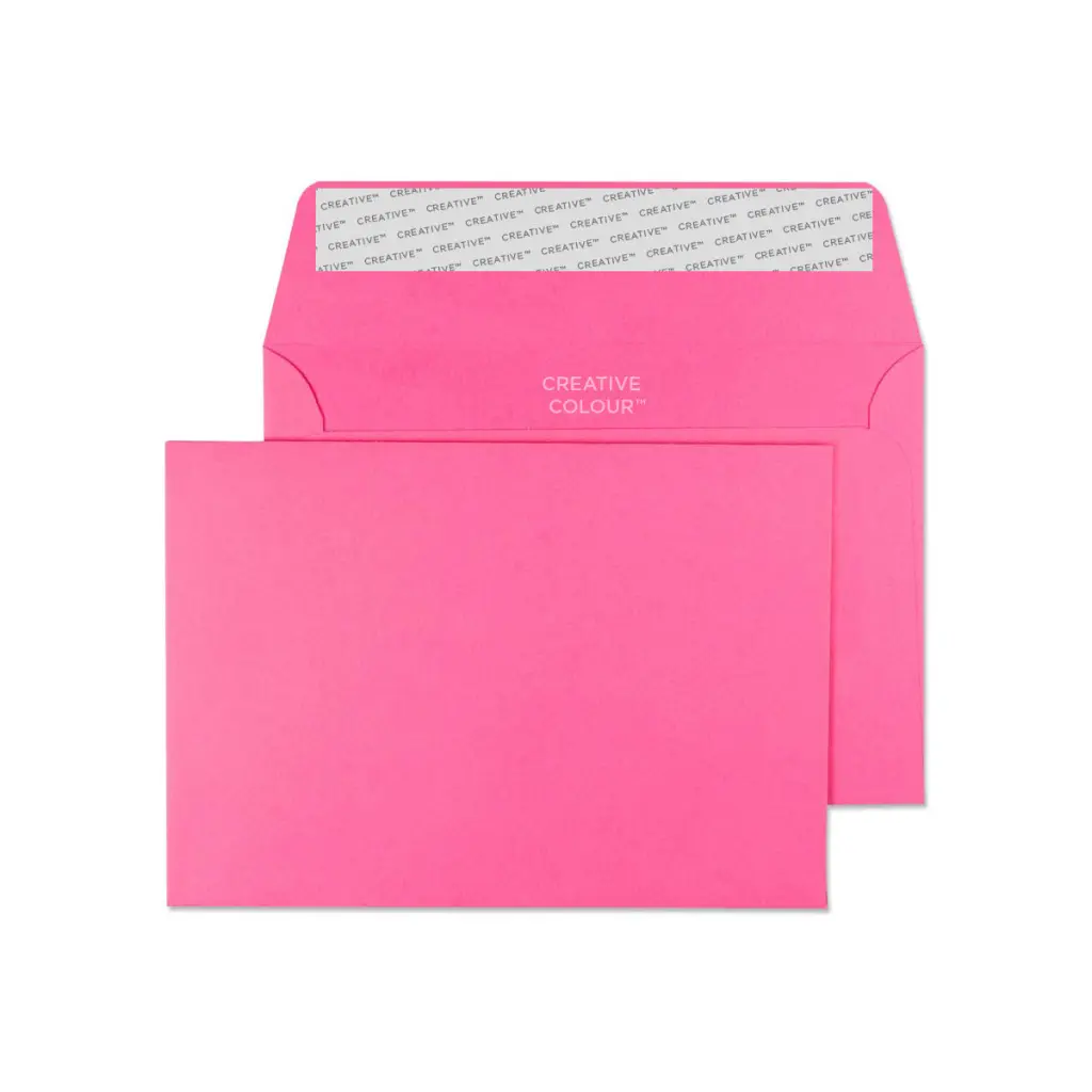 Blake Colour C6 Flamingo Pink Wallet Peel and Seal 120gsm 114x162mm BOX 500 PACK 25
