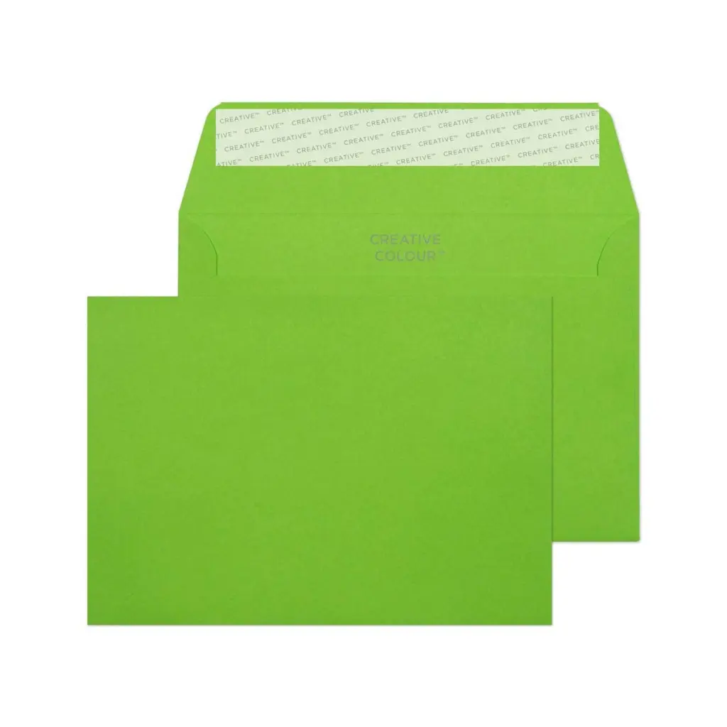 Blake Colour C6 Lime Green Wallet Peel and Seal 120gsm 114x162mm BOX 500