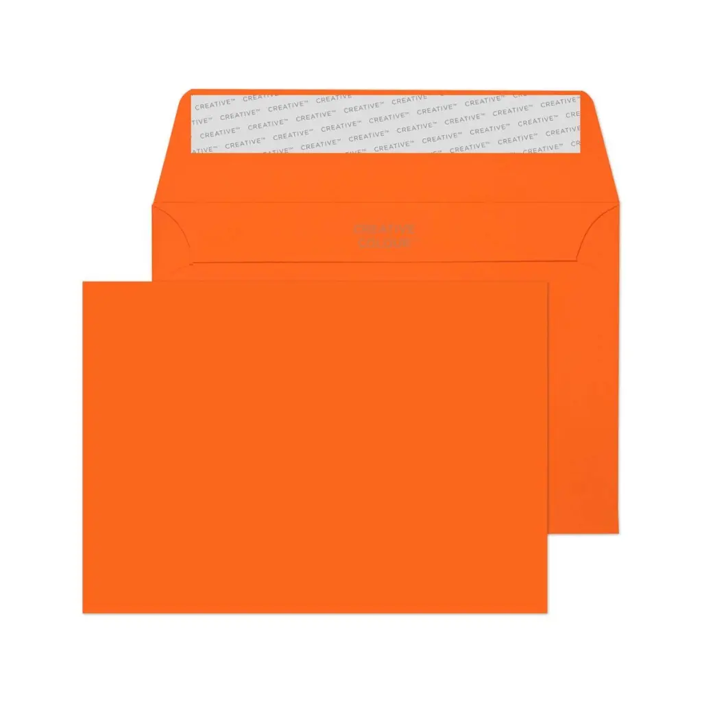 Blake Colour C6 Pumpkin Orange Wallet Peel and Seal 120gsm 114x162mm Box 500 114x162mm Box 500