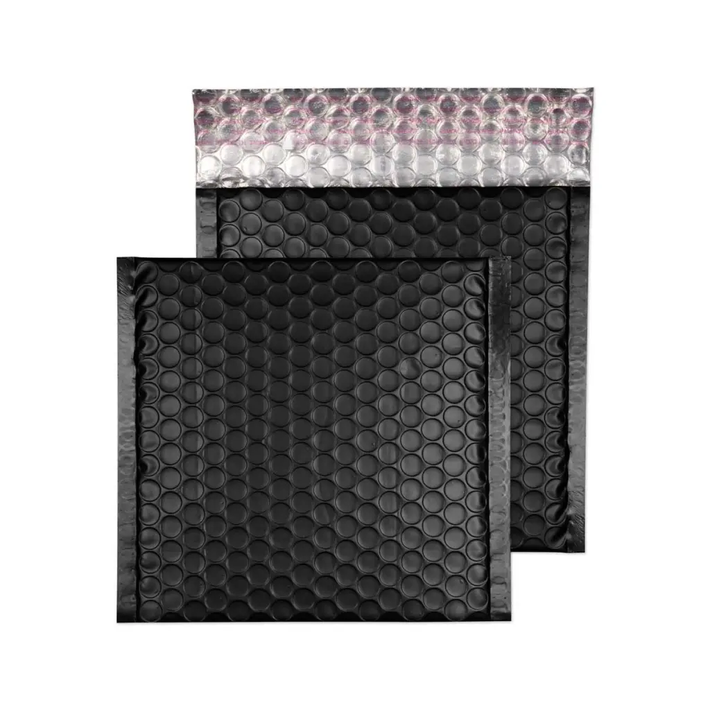Blake Colour CD Jet Black Metallic Bubble Peel and Seal 70Mu 165x165mm BOX 100