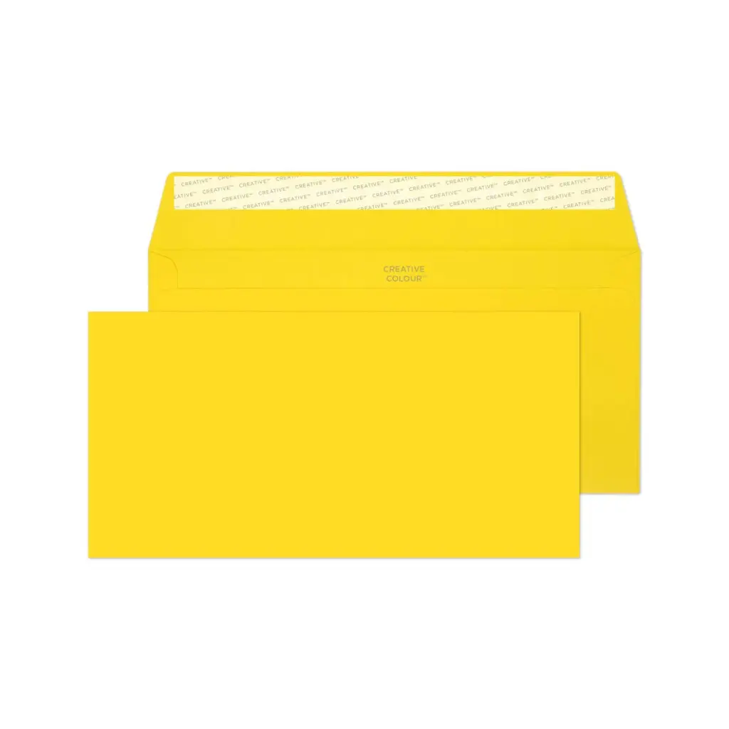 Blake Colour DL+ Banana Yellow Wallet Peel and Seal 120gsm 114x229mm BOX 500