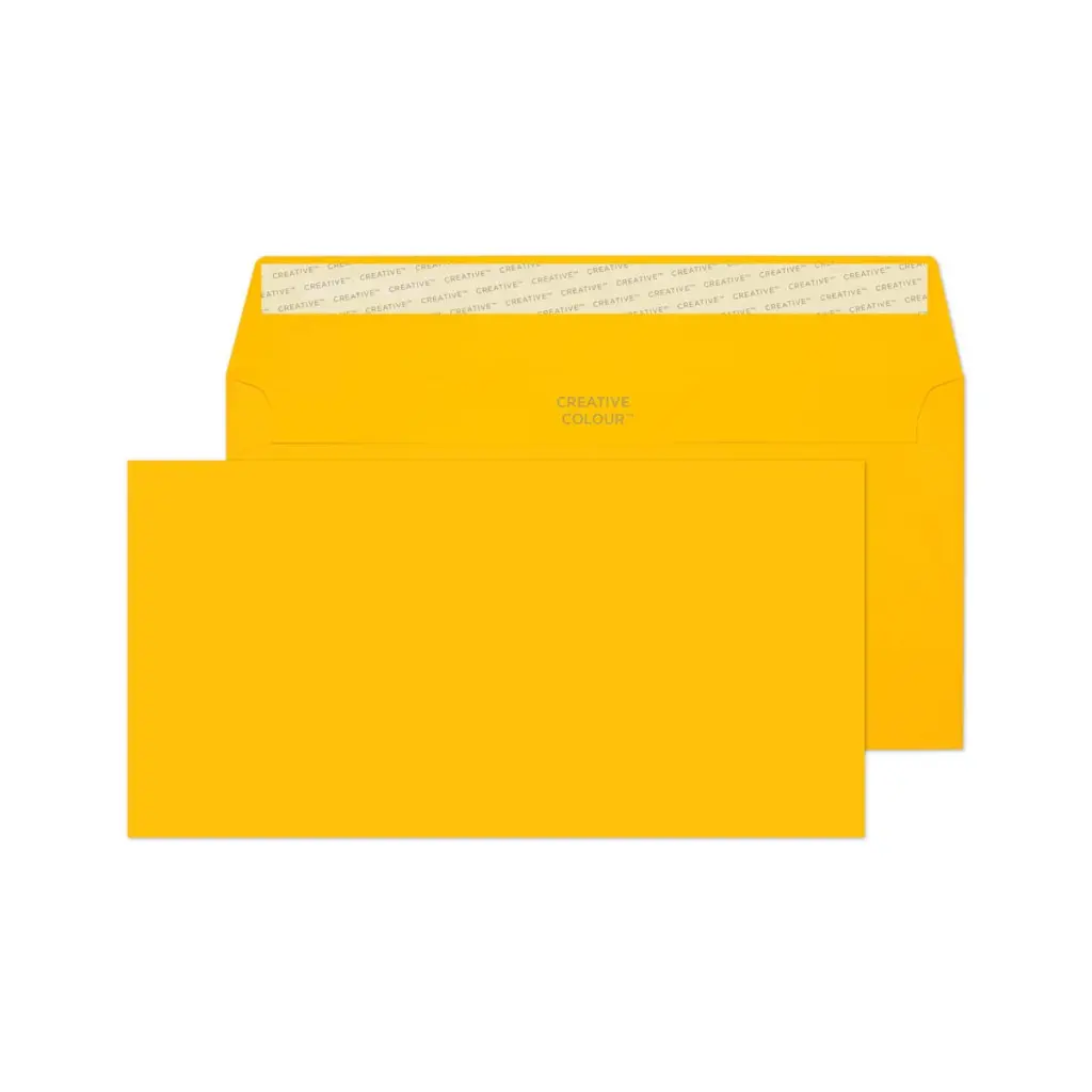 Blake Colour DL+ Egg Yellow Wallet Peel and Seal 120gsm 114x229mm BOX 500