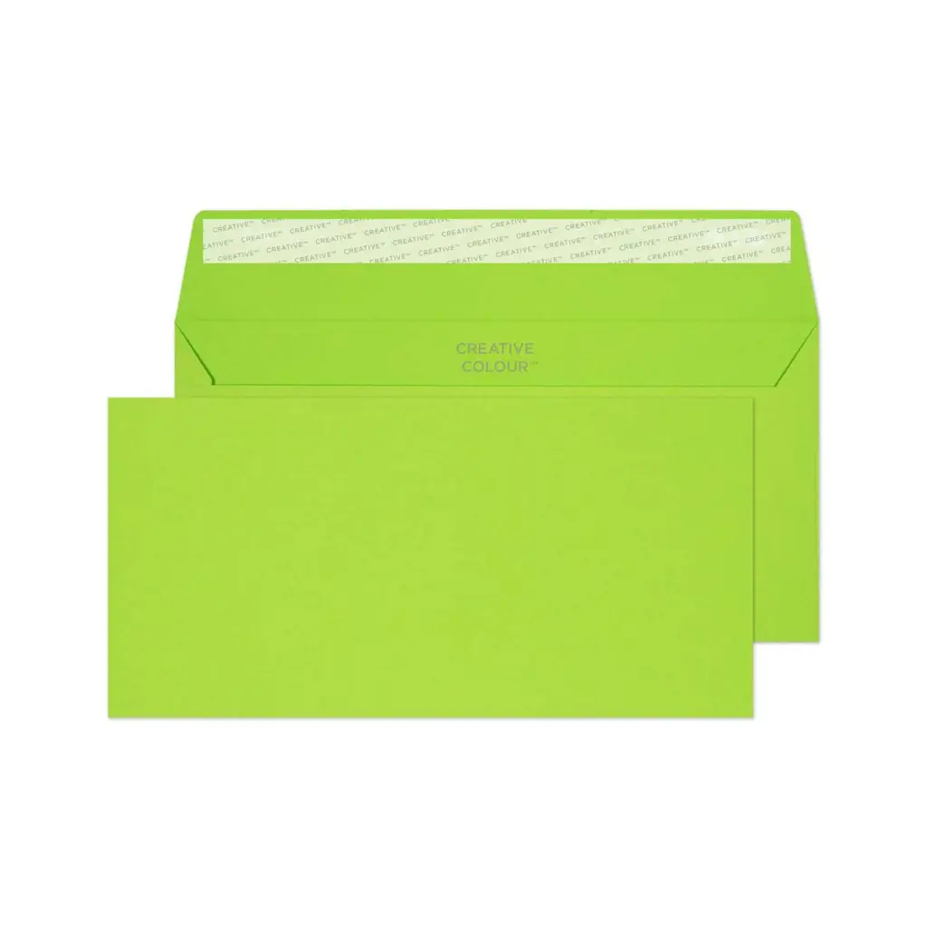 Blake Colour DL+ Lime Green Wallet Peel and Seal 120gsm 114x229mm BOX 500