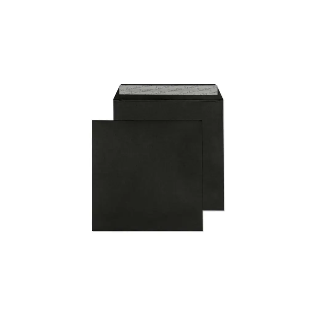 Blake Colour Jet Black Square Peel and Seal 120gsm 160x160mm BOX 500