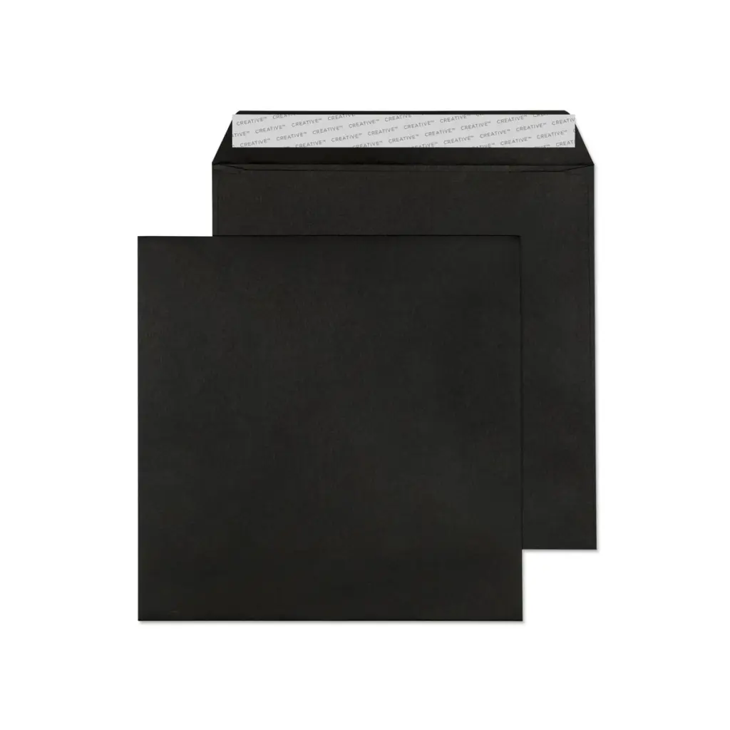 Blake Colour Jet Black Square Peel and Seal 120gsm 220x220mm BOX 250