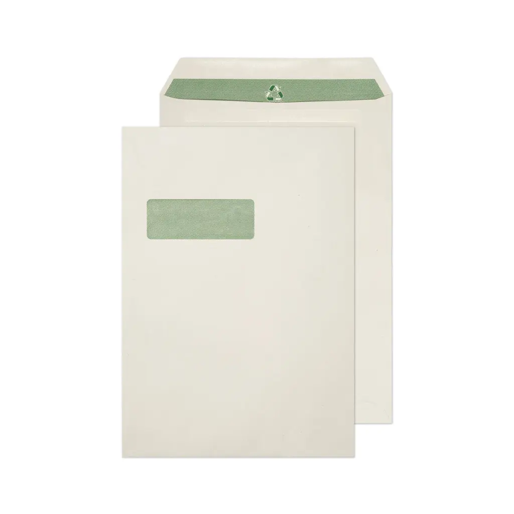 Blake Environmental Flora Recycled C4 Natural White Pocket Window Self Sea 324x229mm BOX 250