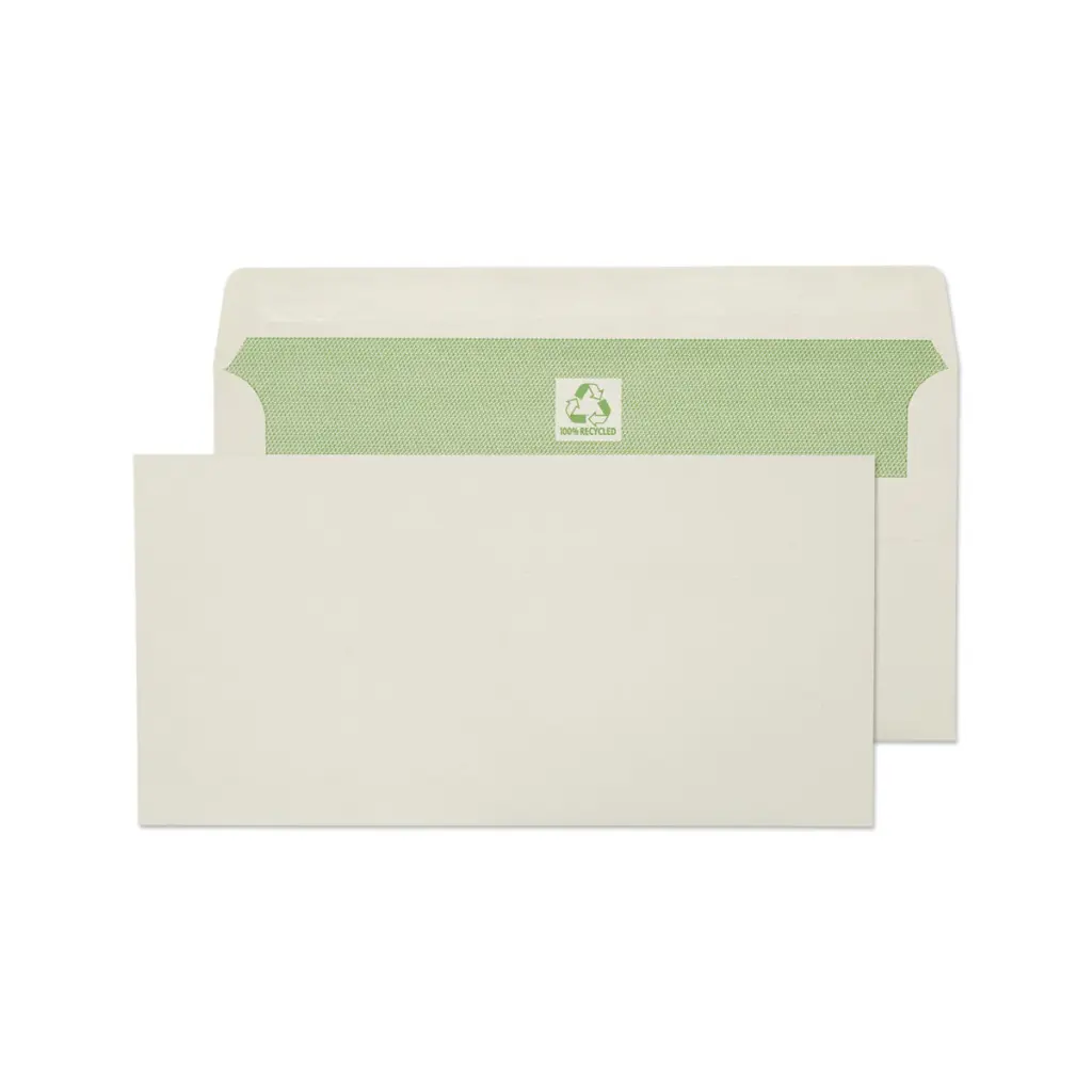 Blake Environmental Flora Recycled DL Natural White Wallet Self Seal 90gsm 110x220mm BOX 500