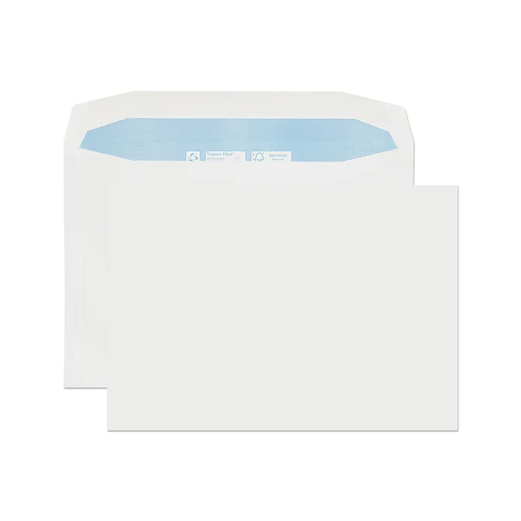 Blake Environmental Nature First Recycled C4 White Mailing Wallet Gummed 100gsm 229x324mm BOX 250