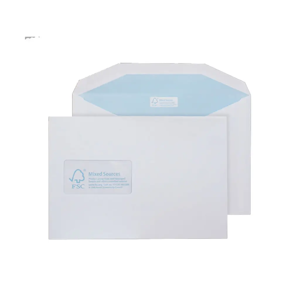 Blake Environmental Nature First Recycled C5 White Mailing Wallet Window G 162x229mm BOX 500