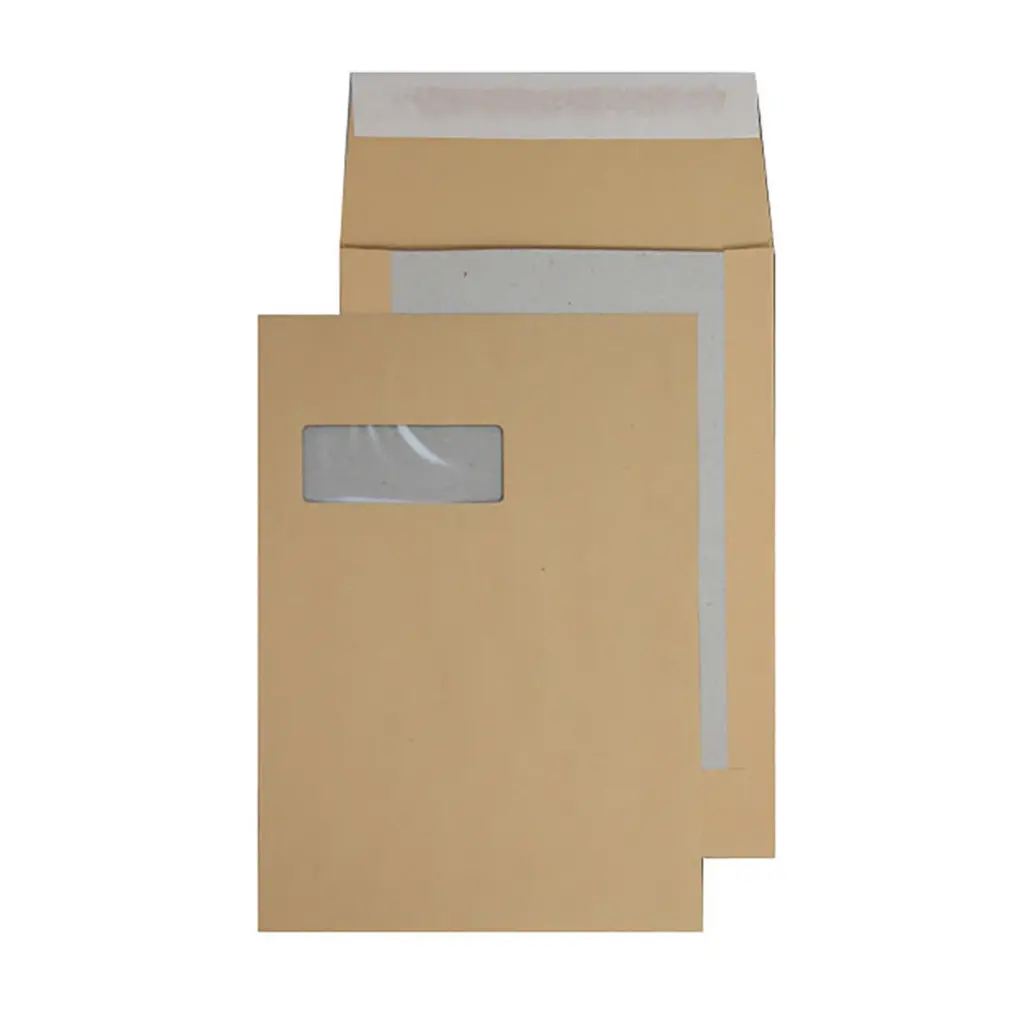 Blake Everyday C4 Manilla Boardback Pocket Window Peel and Seal 120gsm 324x229mm BOX 125