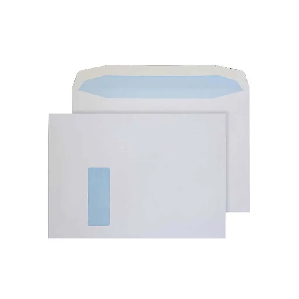 Blake Everyday C4 White Mailing Wallet Window Gummed 100gsm 229x324mm BOX 250
