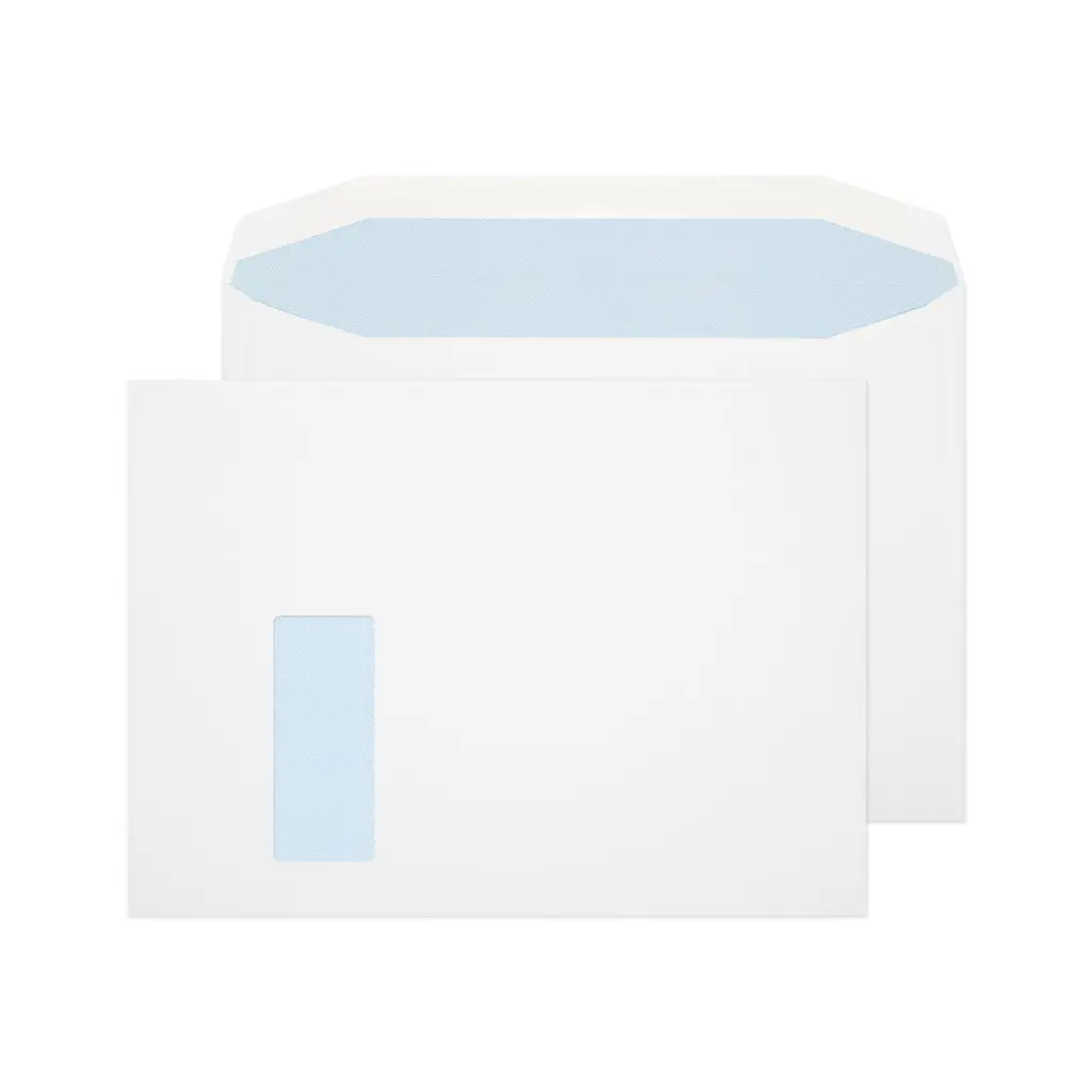Blake Everyday C4+ White Mailing Wallet Window Gummed 100gsm 240x330mm BOX 250