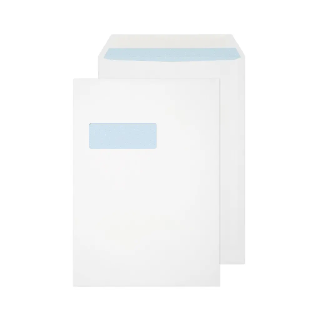 Blake Everyday C4 White Pocket Window Gummed 100gsm 324x229mm BOX 250