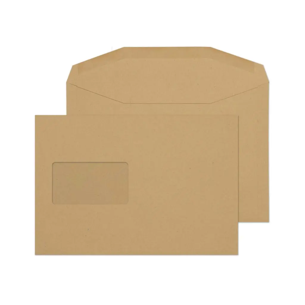 Blake Everyday C5+ Manilla Mailing Wallet CBC Window Gummed 80gsm 162x235mm BOX 500