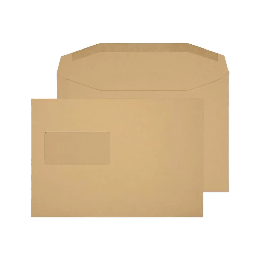Blake Everyday C5+ Manilla Mailing Wallet High Window Gummed 80gsm 162x235mm BOX 500