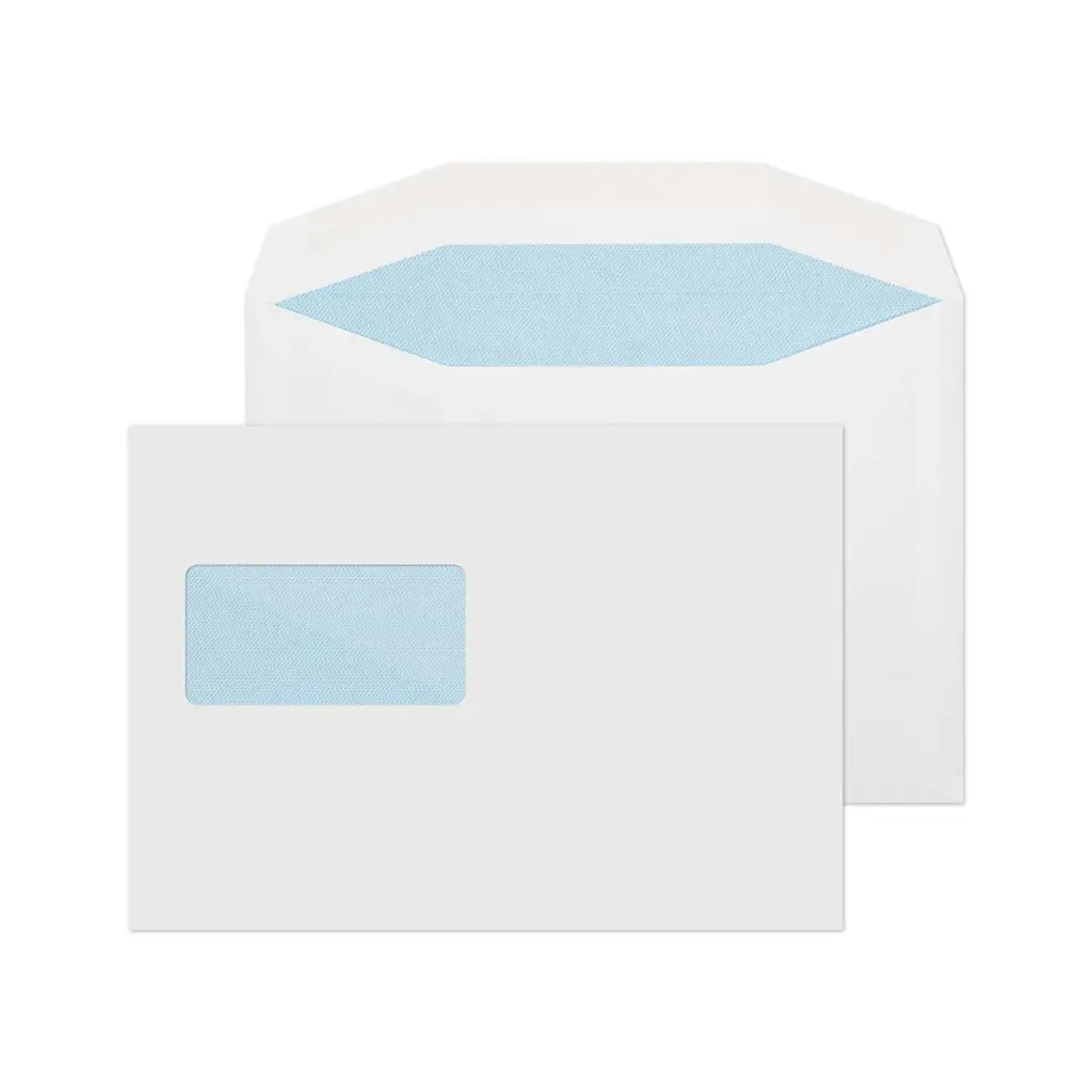 Blake Everyday C5 White Mailing Wallet High Window Gummed 90gsm 162x229mm BOX 500