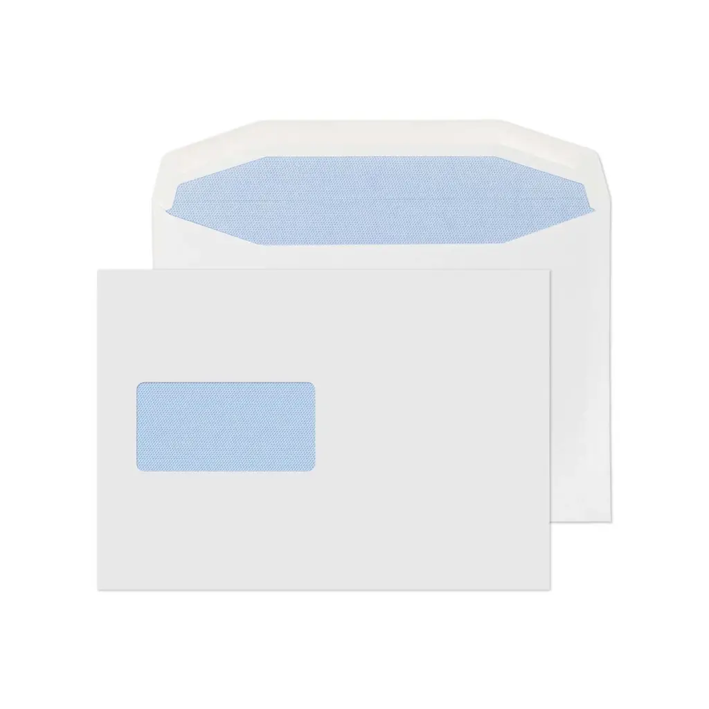Blake Everyday C5 White Mailing Wallet Window Gummed 100gsm 162x229mm BOX 500