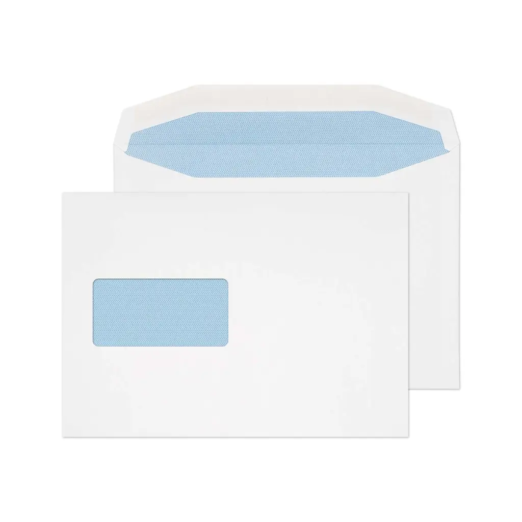 Blake Everyday C5 White Mailing Wallet Window Gummed 110gsm 162x229mm BOX 500