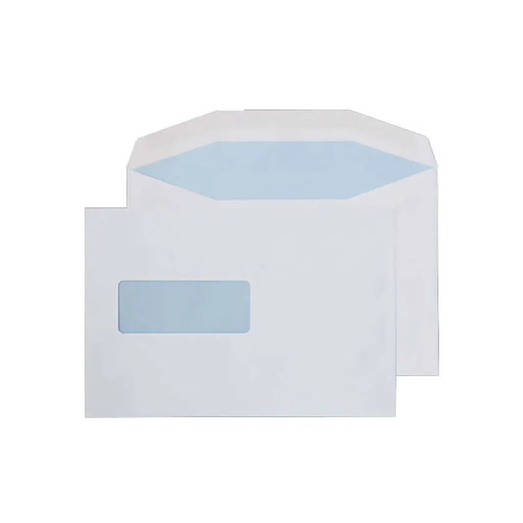 Blake Everyday C5++ White Mailing Wallet Window Gummed 90gsm 162x238mm BOX 500