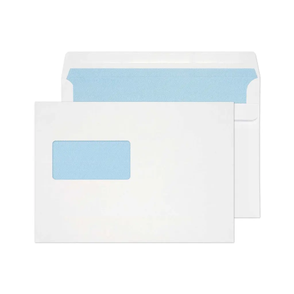 Blake Everyday C5 White Wallet High Window Self Seal 90gsm 162x229mm BOX 500