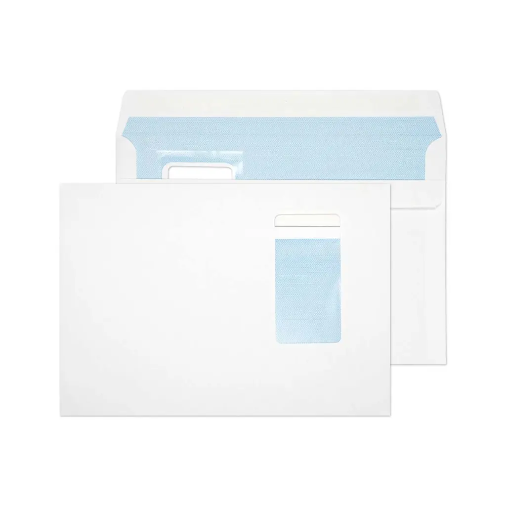 Blake Everyday C5 White Wallet Portrait Window Self Seal 100gsm 162x229mm BOX 500