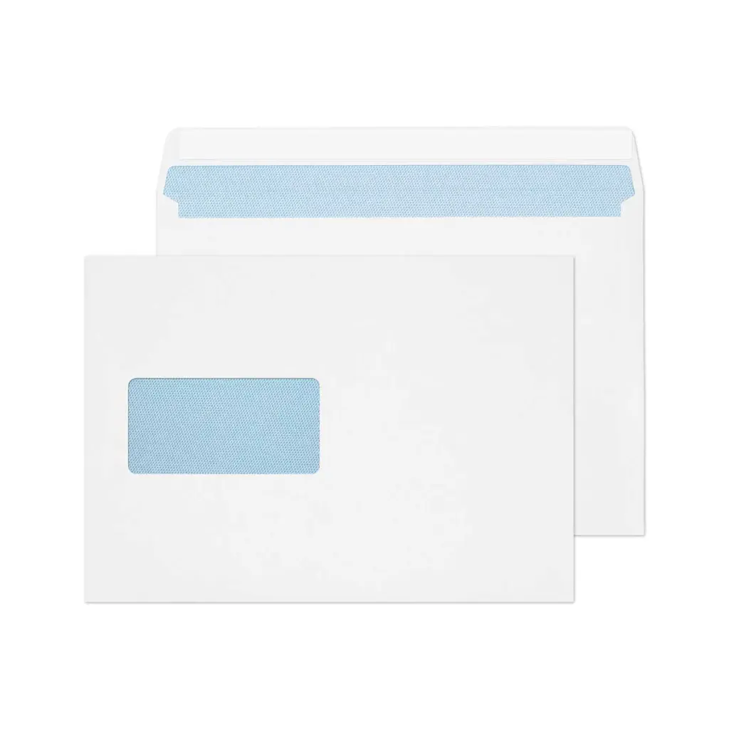 Blake Everyday C5 White Wallet Window Peel and Seal 100gsm 162x229mm BOX 500