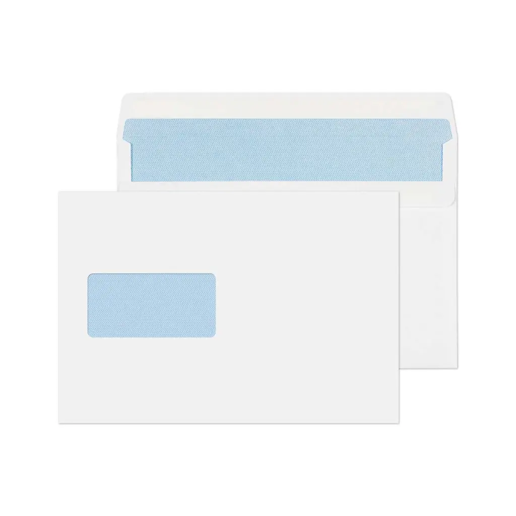 Blake Everyday C5+ White Wallet Window Self Seal 90gsm 162x238mm BOX 500