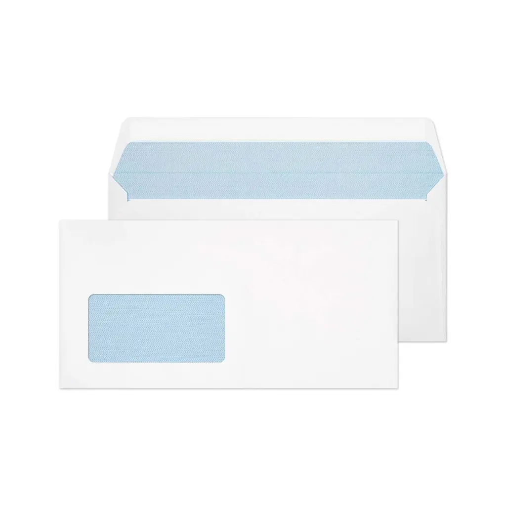 Blake Everyday DL Bright White Wallet Window Peel and Seal 120gsm 110x220mm BOX 500