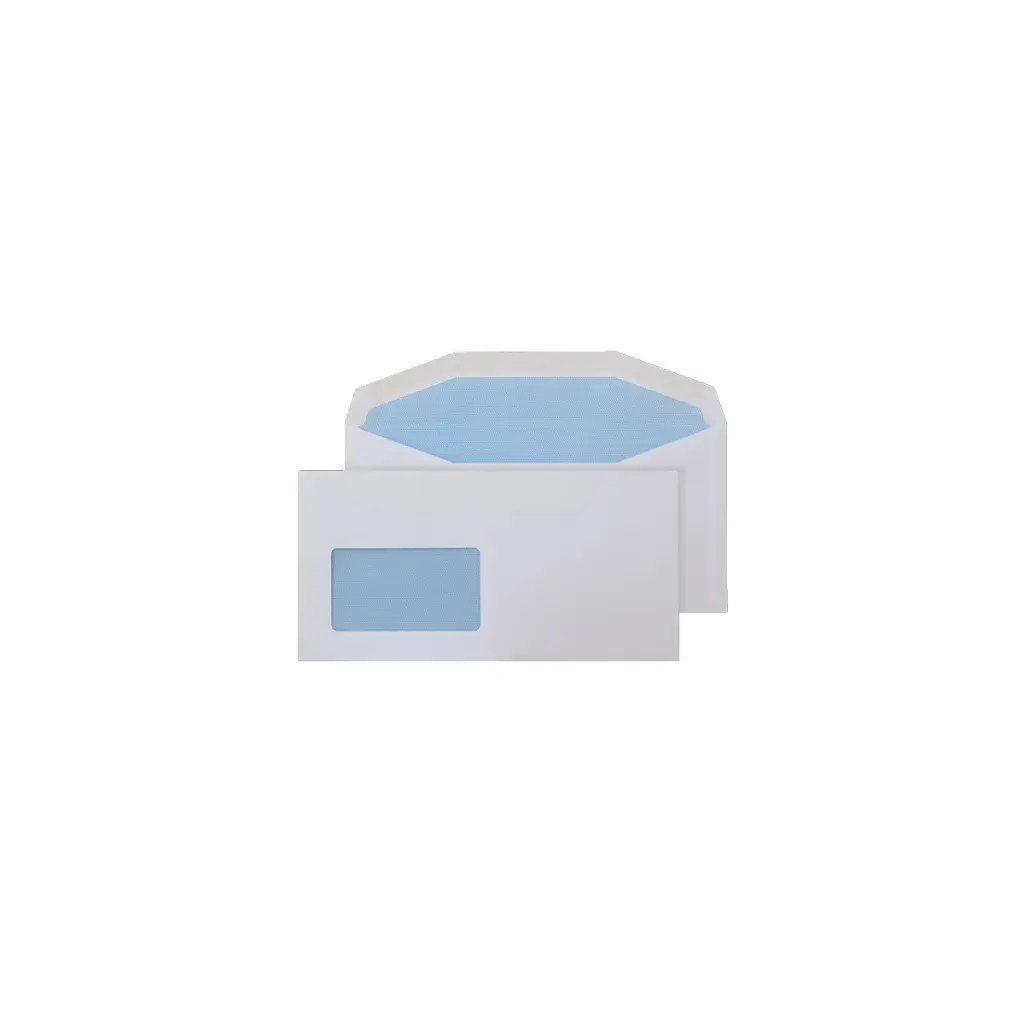 Blake Everyday DL++ White Mailing Wallet CBC Window Gummed 90gsm 114x235mm BOX 1000