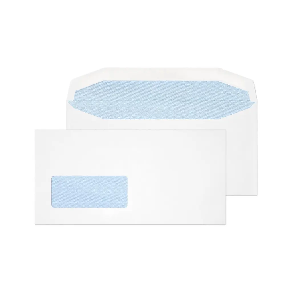 Blake Everyday DL++ White Mailing Wallet High Window Gummed 90gsm 114x235mm BOX 1000