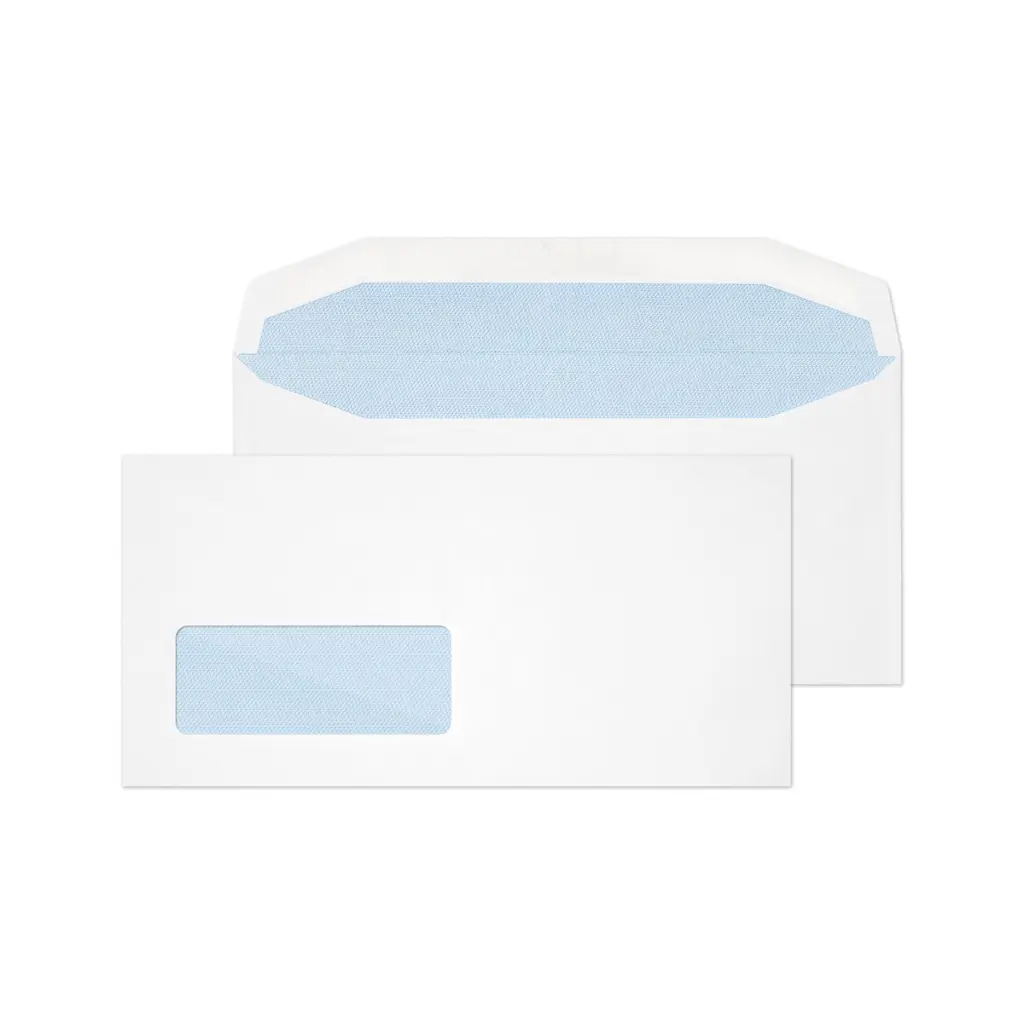 Blake Everyday DL White Mailing Wallet Window Gummed 90gsm 110x220mm BOX 1000