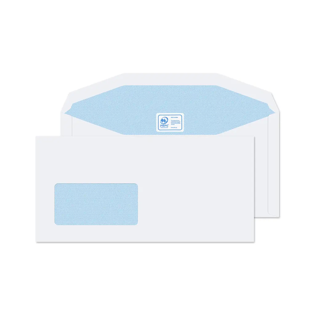 Blake Everyday DL++ White Mailing Wallet Window Gummed 90gsm 114x235mm BOX 1000