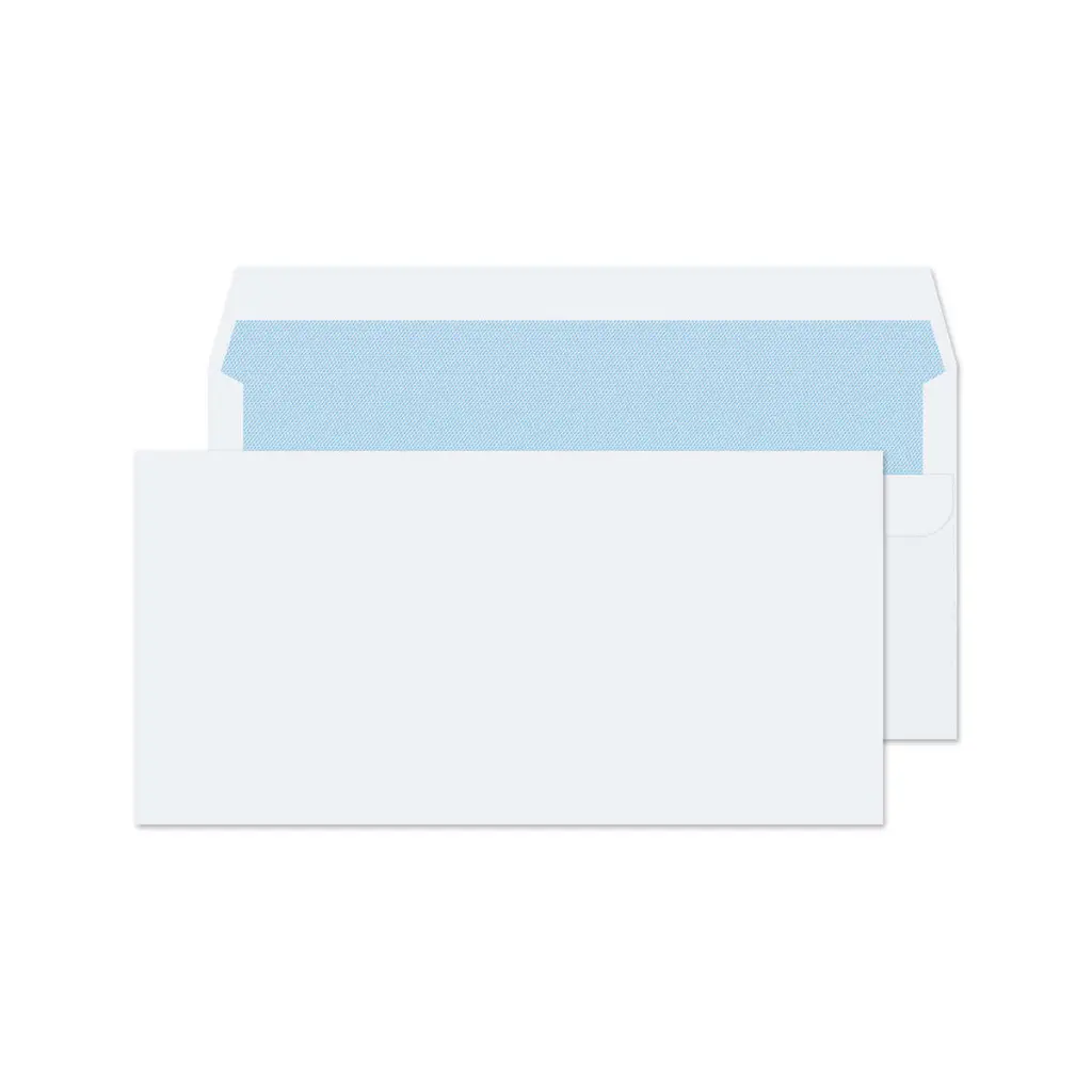 Blake Everyday DL White Wallet Self Seal 100gsm 110x220mm BOX 500