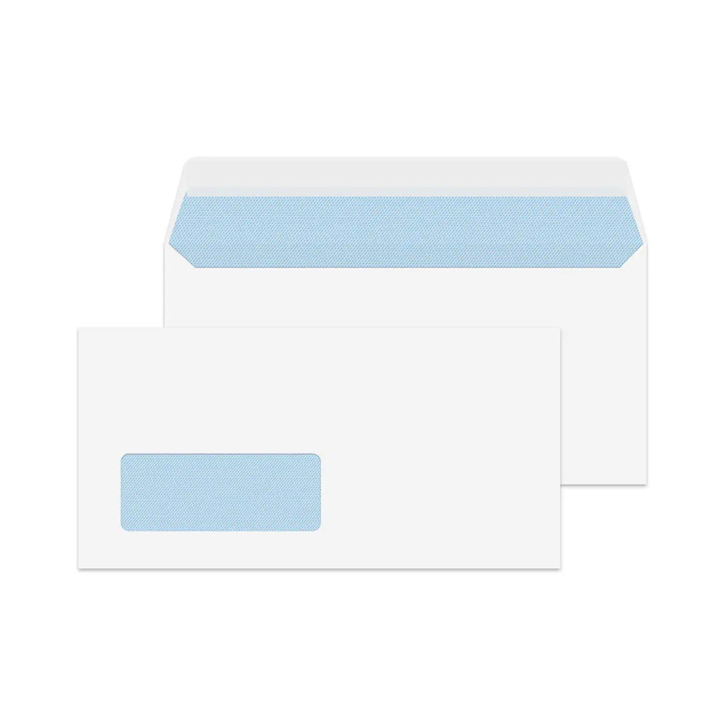 Blake Everyday DL White Wallet Window Peel and Seal 100gsm 110x220mm BOX 500 PACK 50