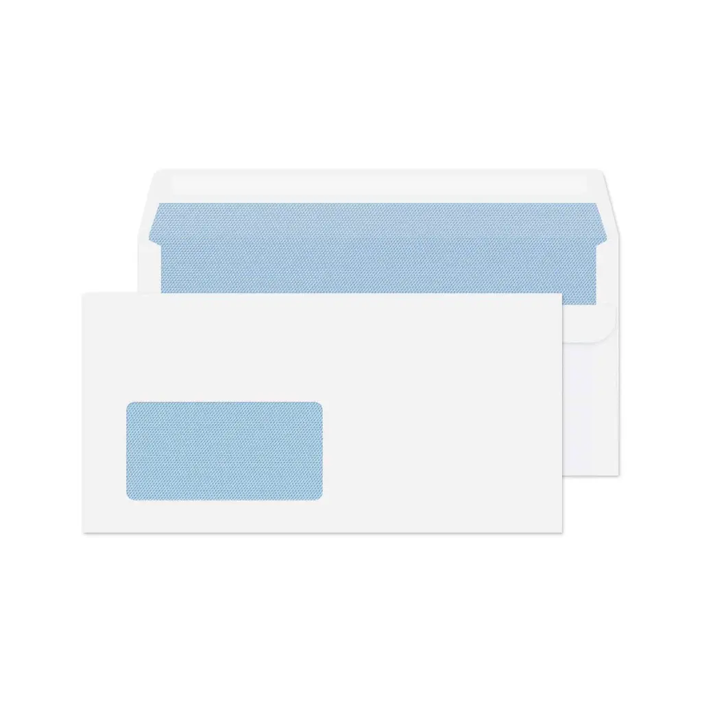 Blake Everyday DL White Wallet Window Self Seal 75gsm 110x220mm BOX 1000