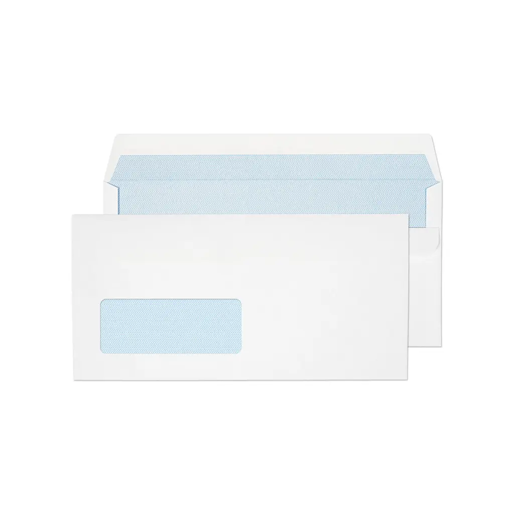Blake Everyday DL White Wallet Window Self Seal 90gsm 110x220mm BOX 1000