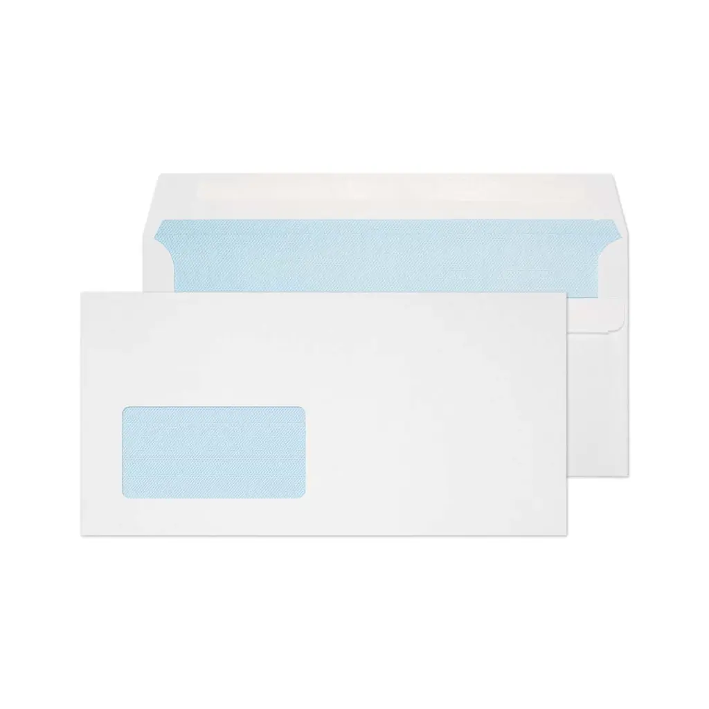 Blake Everyday DL+ White Wallet Window Self Seal 90gsm 121x235mm BOX 1000