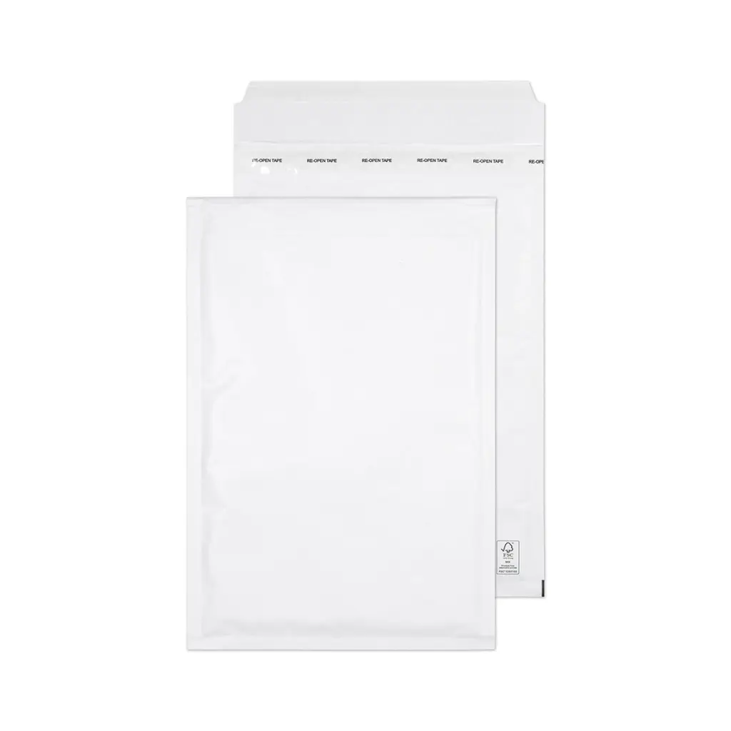 Blake Packaging C4 White Envolite Padded Bubble Mailer Peel and Seal 90gsm 340x220mm BOX 100