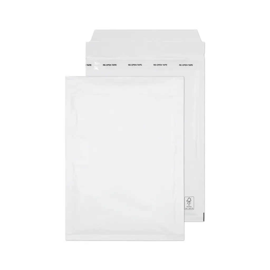 Blake Packaging C5+ White Envolite Padded Bubble Mailer Peel and Seal 90gsm 260x180mm BOX 100