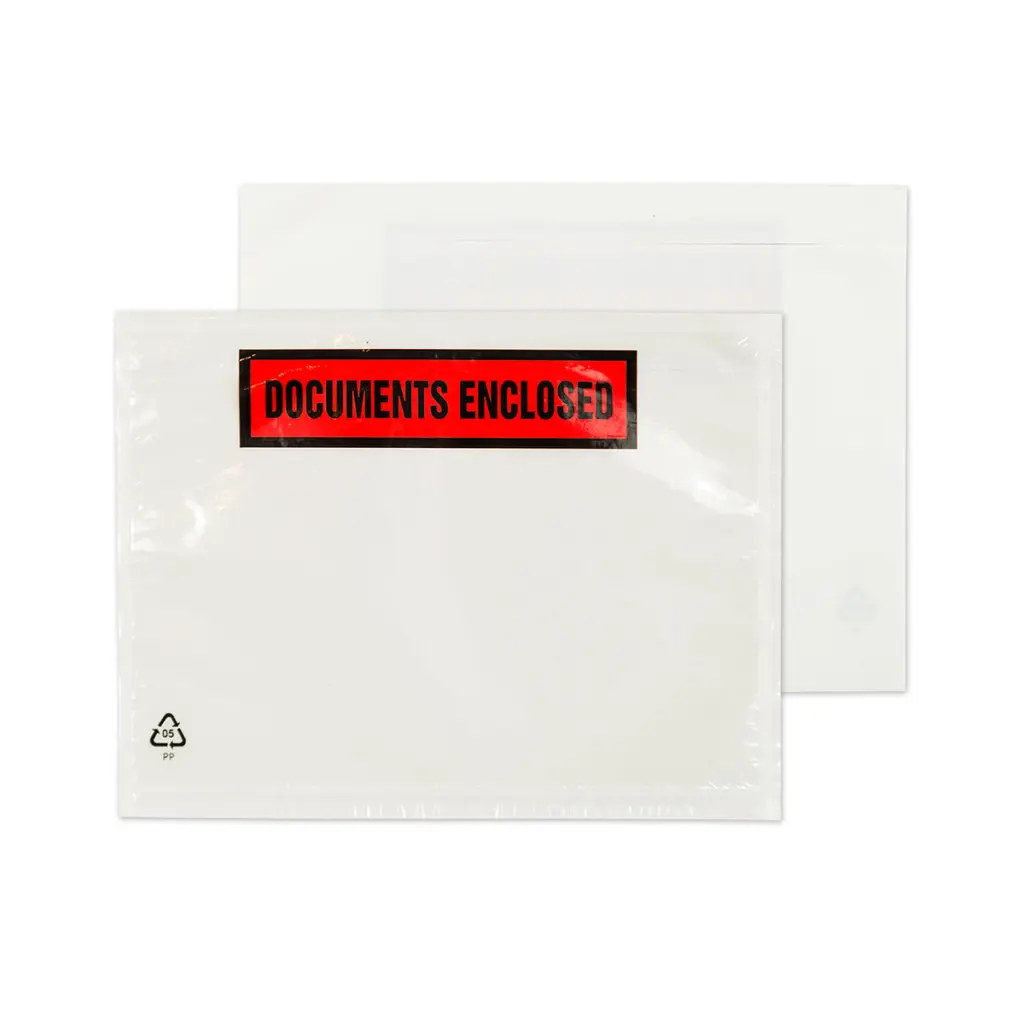 Blake Packaging DL Clear Printed Polypost Polythene Peel and Seal 30Mu 235x132mm BOX 1000