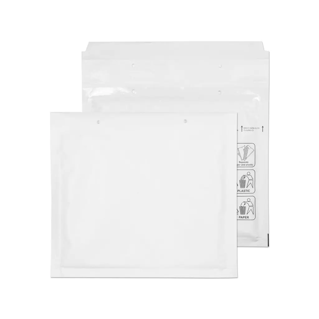 Blake Packaging White Envolite Padded Bubble Mailer Peel and Seal 90gsm 165x180mm BOX 100