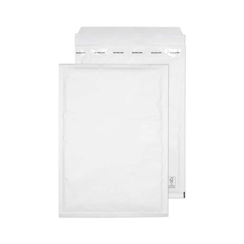 Blake Packaging White Envolite Padded Bubble Mailer Peel and Seal 90gsm 340x230mm Box 100