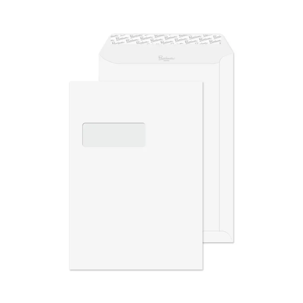 Blake Premium Business C4 Ice White Pocket Window Peel and Seal 120gsm 324x229mm BOX 250