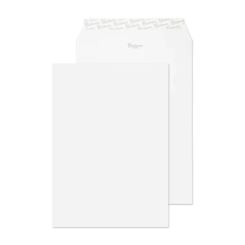 Blake Premium Business C4 Ice White Wove Pocket Peel and Seal 120gsm 324x229mm BOX 240 PACK 20