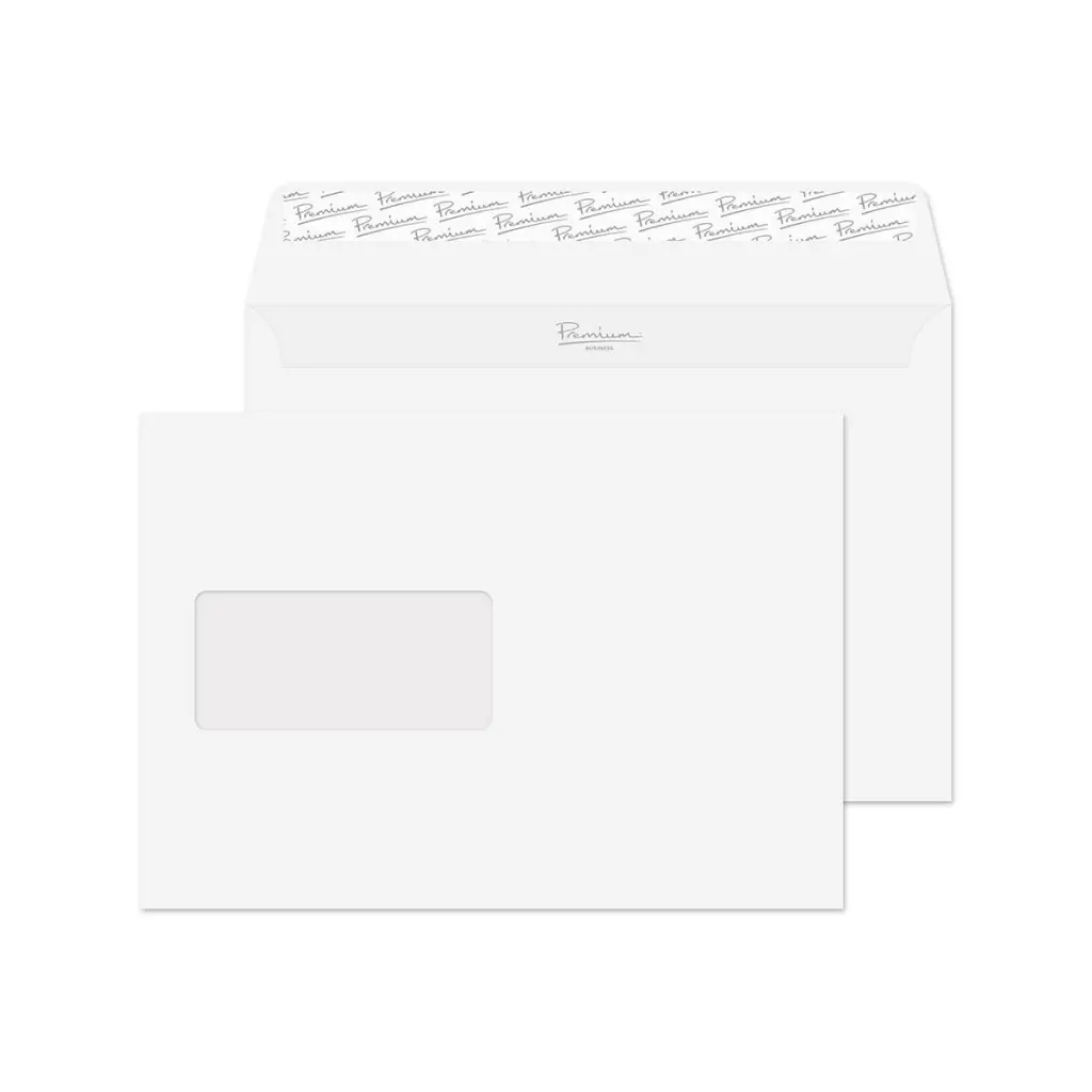 Blake Premium Business C5 Diamond White Smooth Wallet Window Peel and Seal 162x229mm BOX 500